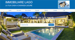 Desktop Screenshot of immobiliarelagocasarzaligure.com